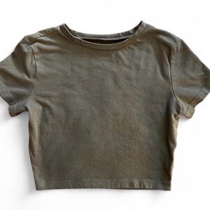 Wild Fable Olive Cropped Baby Top